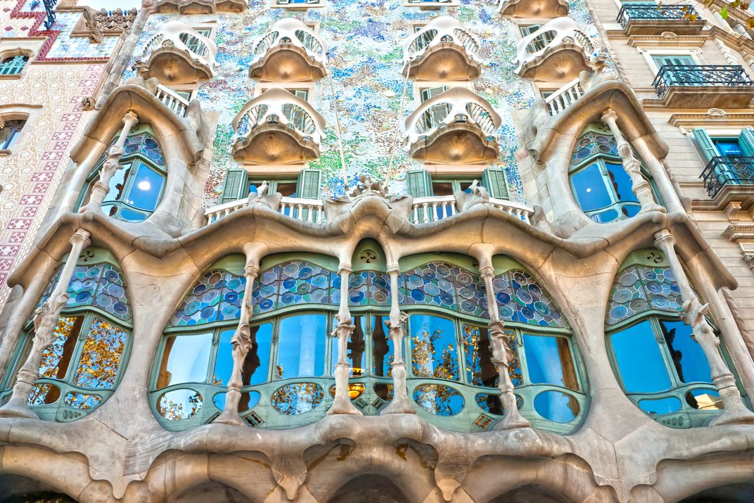 Gaudi's Casa Batlló, facade detail
