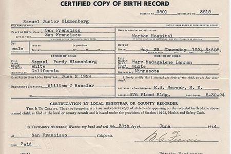 Messiah’s birth certificate (not pictured) will have to be updated if the judge gets her way.