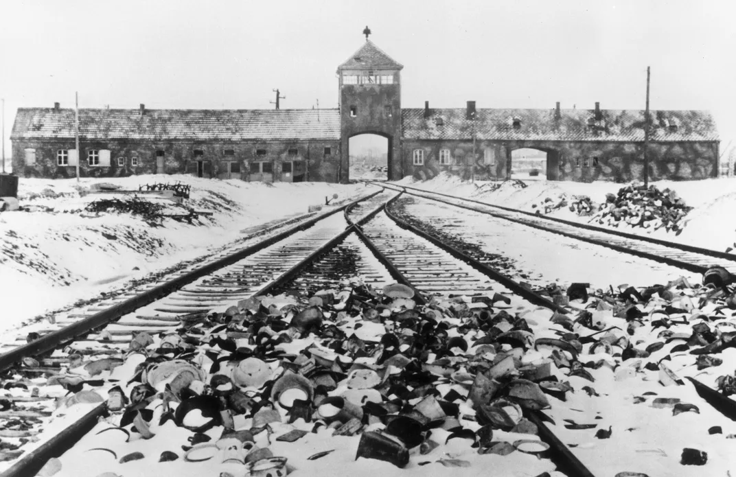 Auschwitz gatehouse