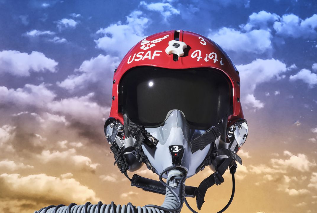 This Helmet Kept an Air Force Pilot Safe as She Was Soaring Through the  Glass Ceiling