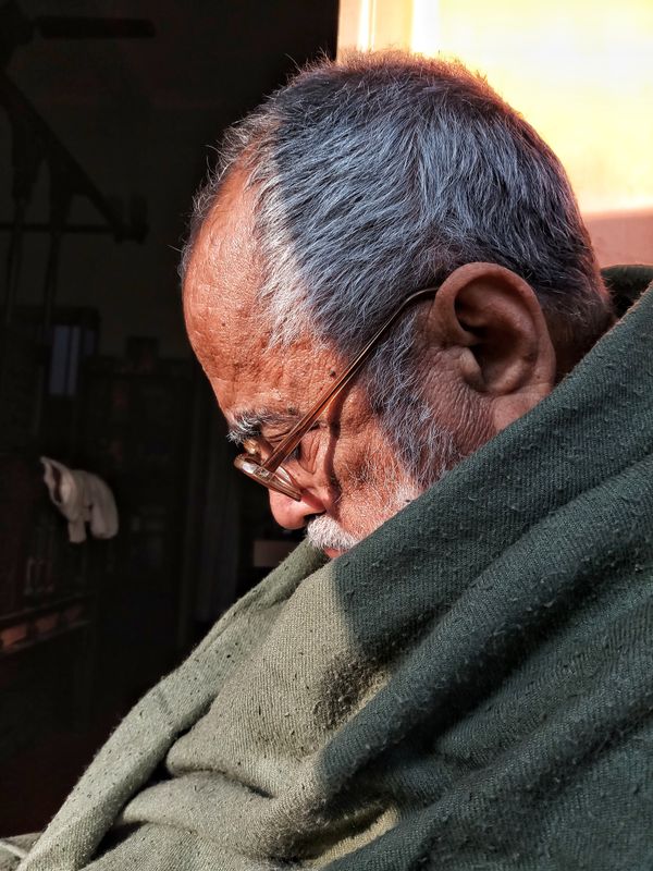 My Grandfather in a winter afternoon. thumbnail