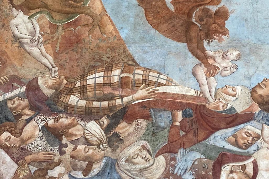 medieval painting depicting the plague