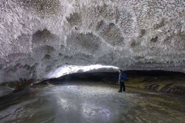 Castner Glacier ice cave thumbnail