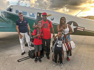 Mission co-pilot Peter O’Hare delivered medical supplies to the Bahamas and brought home evacuees.
