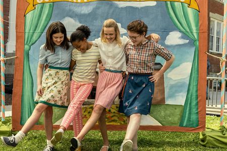 L to R: Abby Ryder Fortson, Amari Price, Elle Graham and Katherine Kupferer in&nbsp;the film adaptation of Are You There God? It&rsquo;s Me, Margaret
