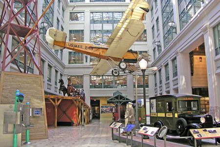 This de Havilland DH-4B, hanging at the National Postal Museum, was an airmail workhorse.