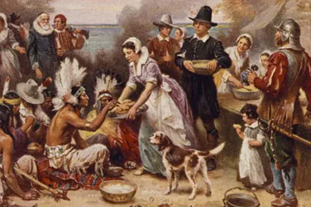 The Pilgrims celebrated a harvest festival with their Native American neighbors in 1621what we often call the first Thanksgiving.