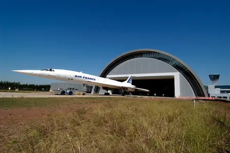 In retirement: the Concorde at the National Air and Space Museum Stephen F. Udvar-Hazy Center.