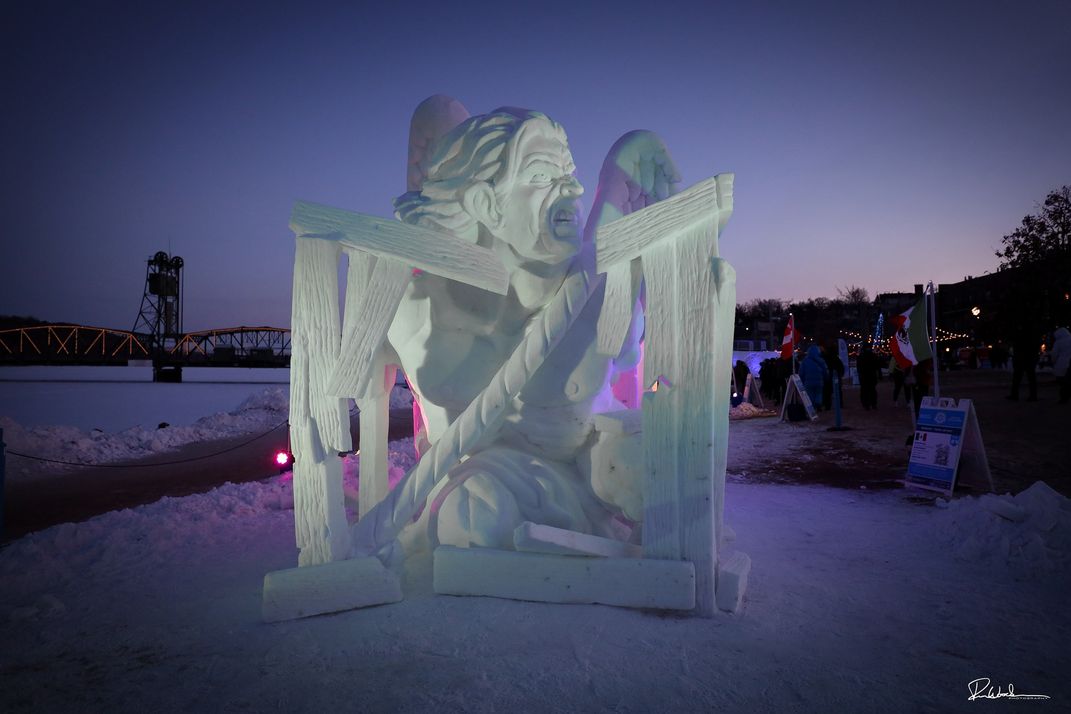 Second place snow sculpture