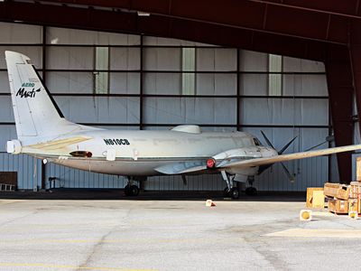 A U.S. program to send television propaganda into Cuba first used a tethered balloon, then a C-130 Hercules, and finally this Gulfstream G-1, dubbed AeroMarti.
