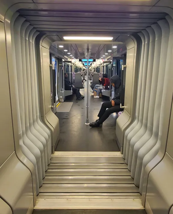 Futuristic Underground Train On The Elizabeth Line, London. thumbnail