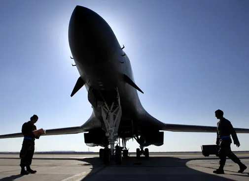A Texas-based B-1B Lancer tests a new, more economical fuel mix.