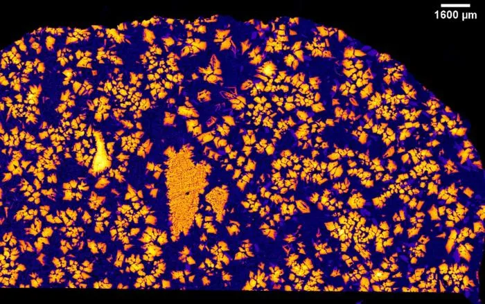 meteorite under X-ray