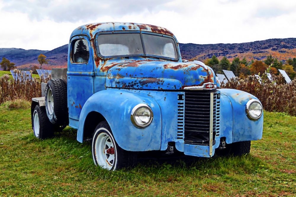 old black chevy truck