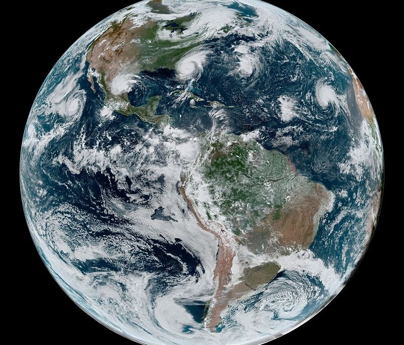 Satellite image of the earth