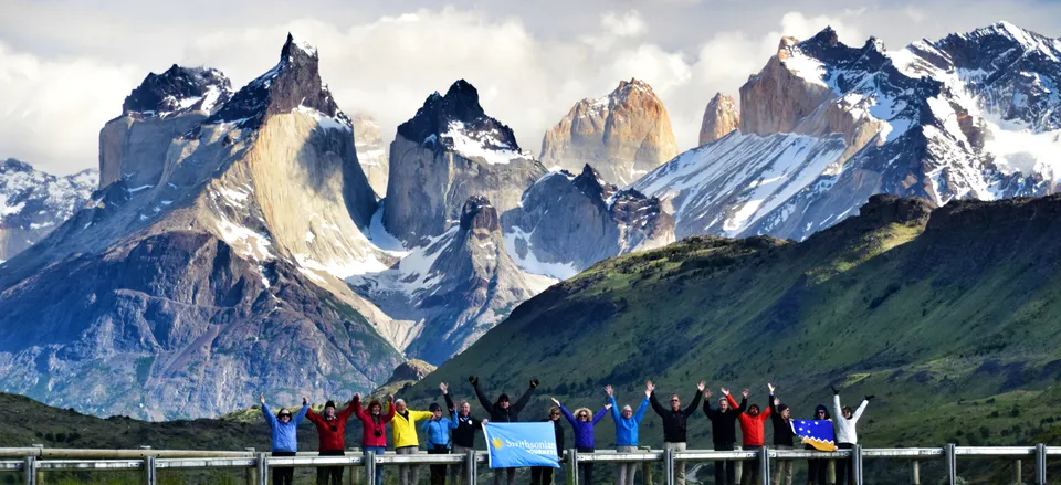  Smithsonian travelers in Torres Del Paine National Park, Chile. Credit: Alex Maureira