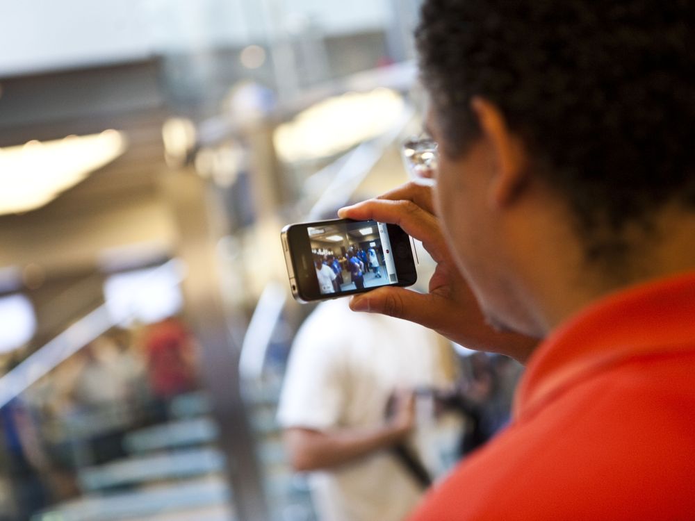 man with smartphone