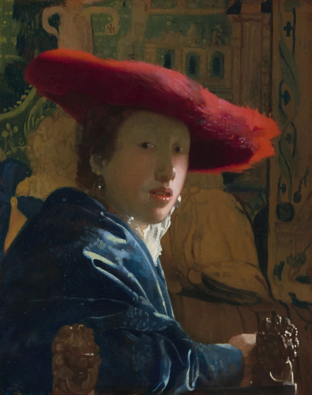 "Girl with the Red Hat" by Johannes Vermeer