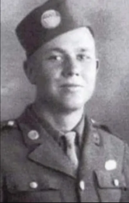 A young Bradford Freeman in uniform