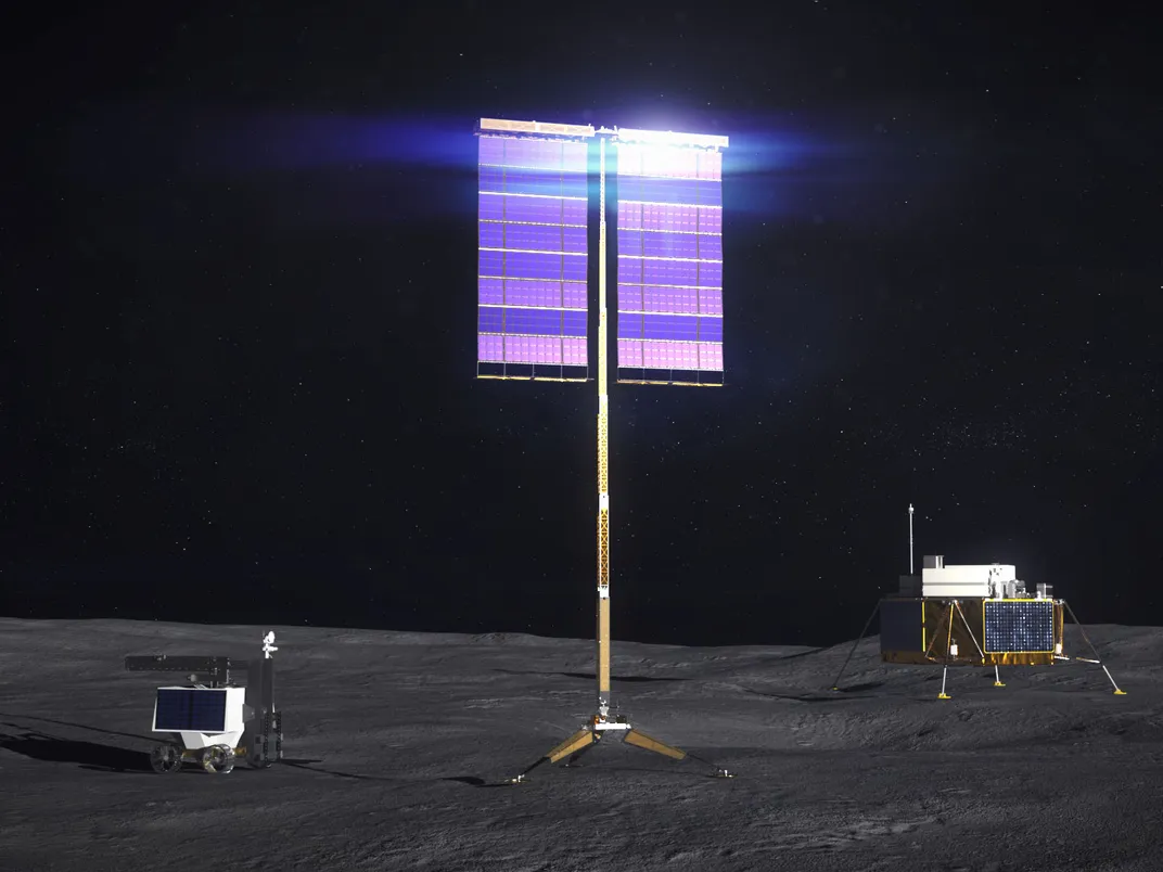 Solar Panels on Moon