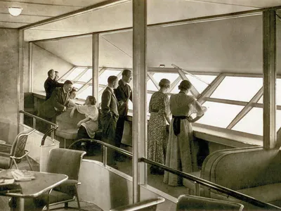 Before the Hindenburg disaster brought the airship era to a close, travelers experienced a degree of luxury and comfort today’s airline passengers would envy. Then again, an Atlantic crossing took three days.