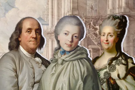 Princess Dashkova (center) exchanged letters with Benjamin Franklin and befriended Catherine the Great.