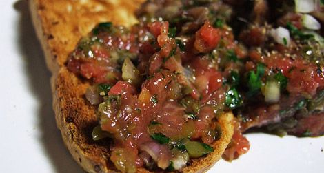 Steak tartare may not have been the best choice for this meal.