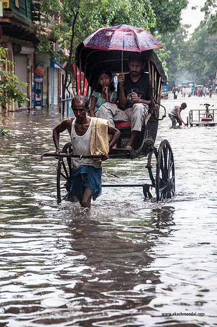 Flooded streets in Kolkata