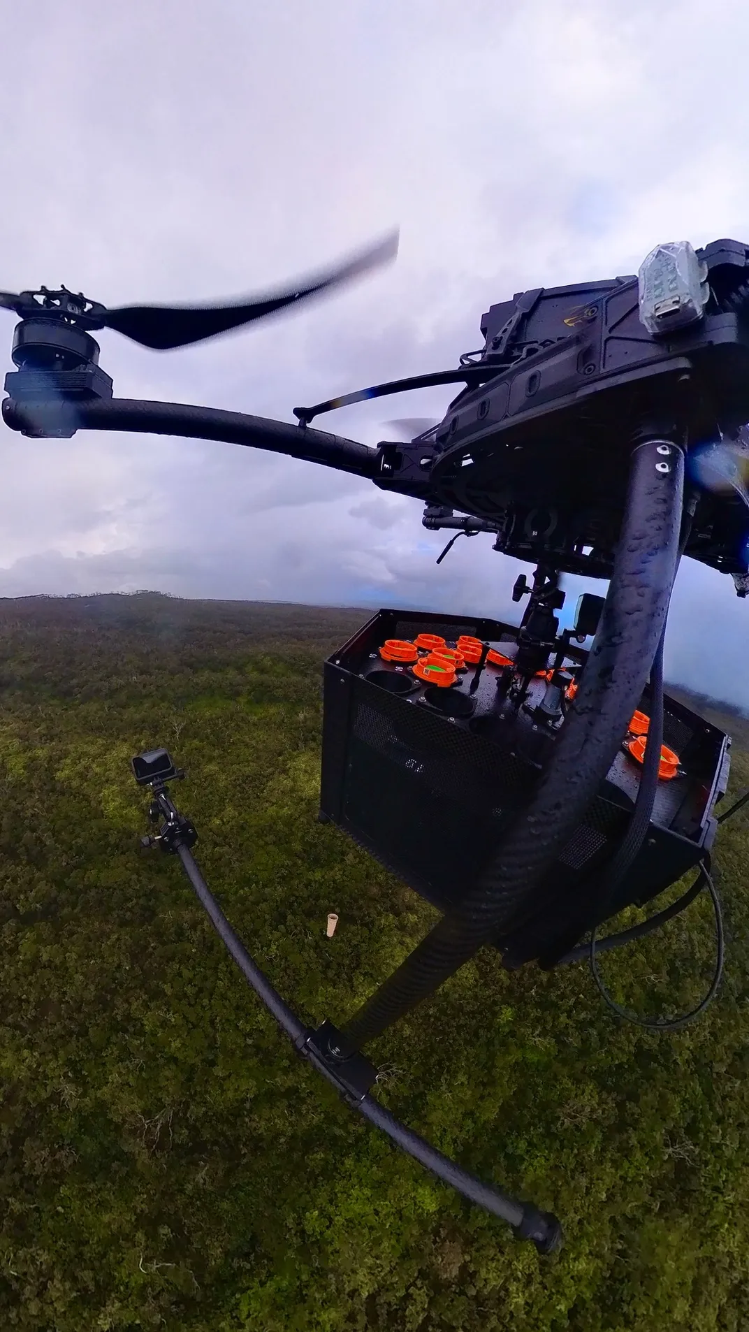 View of drone in the air