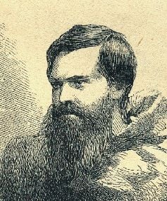Engraving of the Arctic explorer Charles Francis Hall