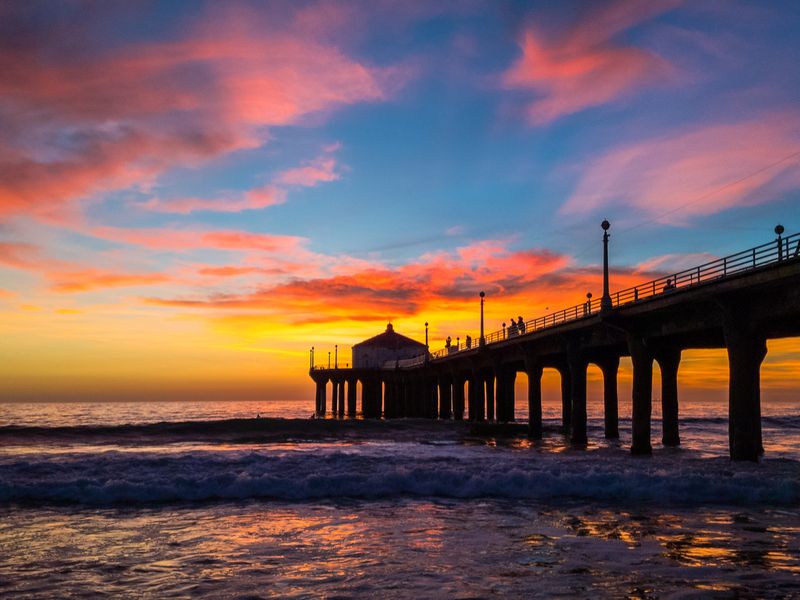 Stunning Sunset at Manhattan Beach Pier Smithsonian Photo Contest