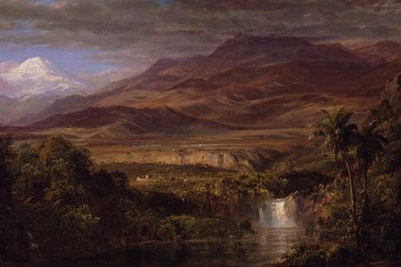 Frederic Edwin Church, “Study for “The Heart of the Andes,”” 1858, oil on canvas, 10 1/4 x 18 1/4 in., Olana State Historic Site, New York State Office of Parks, Recreation and Historic Preservation, OL.1981.47.A.B.