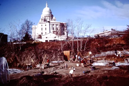 Photo of 1982 excavation at North Shore site