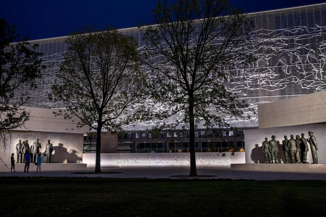 Eisenhower Memorial at night