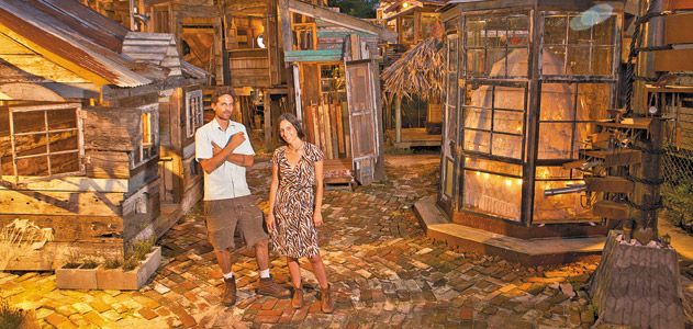 shanties were erected with materials salvaged mainly from an 18th-century Creole cottage