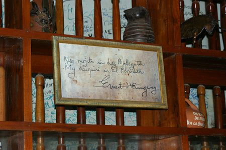 La Bodeguita del Medio, where Hemingway preferred to drink his mojitos.