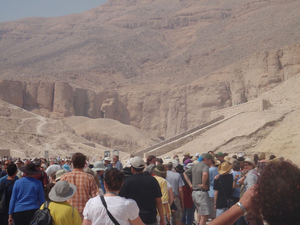 Tourists Outside King Tut's Tomb