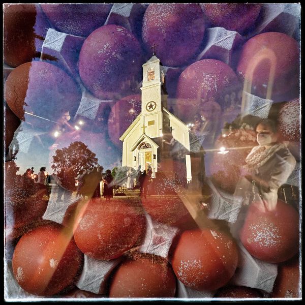 Red eggs for the celebration of Easter, St. Sava Jackson thumbnail