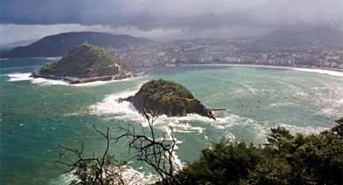 San Sebastian where condos dot the beach