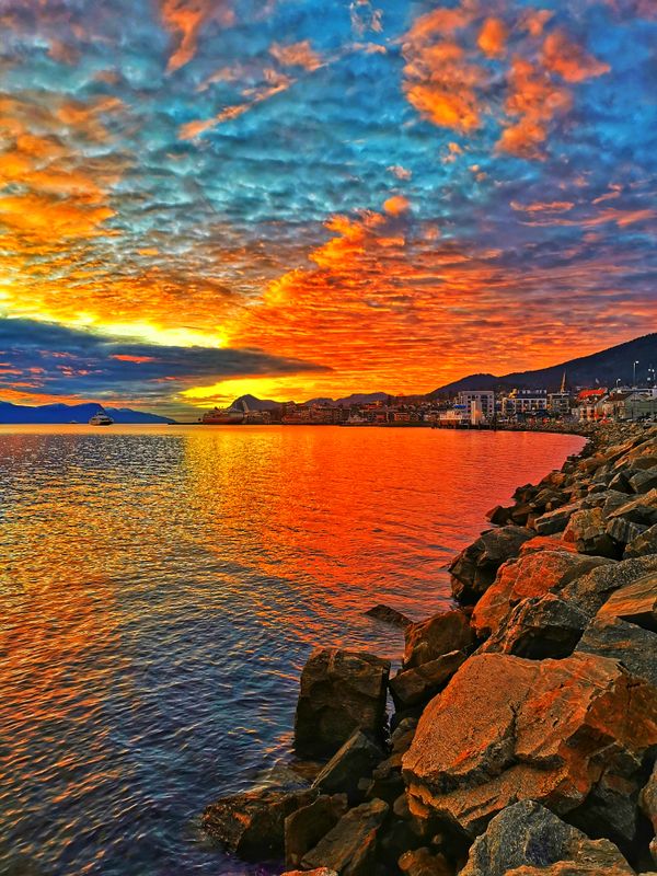 Colorful Sky in a local Town Molde thumbnail