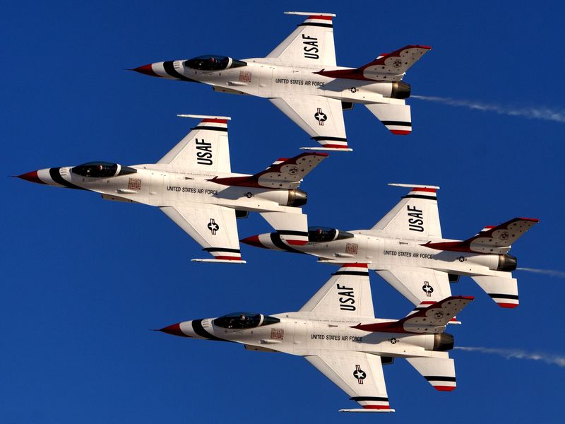 USAF Thunderbirds demonstration team at Avaition Nation, Nellis AFB