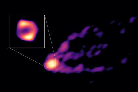 The first image to show the shadow of black hole M87 as well as its jet