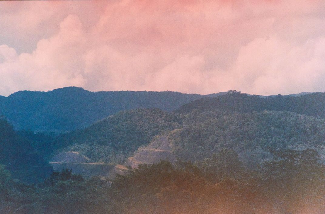 The view of hills covered with trees
