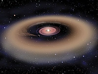 Smithsonian astronomers detect a planet forming from debris around a young star.