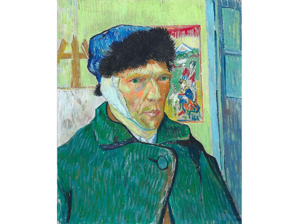 Vincent van Gogh with bandaged ear