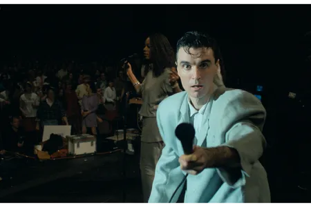 David Byrne, frontman of the Talking Heads, in the concert film&nbsp;Stop Making Sense, which returns to theaters this week