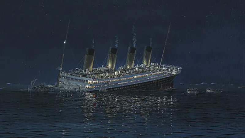 britannic sinking animation