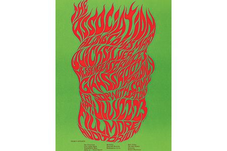 One of a series of psychedelic concert posters done by artist Wes Wilson between 1966 and 1968 for concert promoter Bill Graham of San Francisco’s Fillmore Auditorium