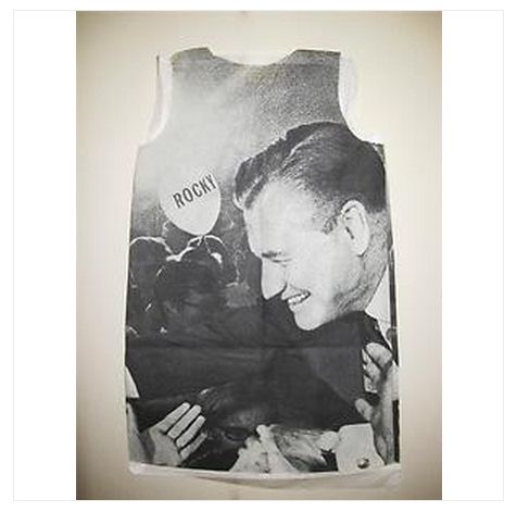 Rocky paper campaign dress for Nelson Rockefeller, 1960s.