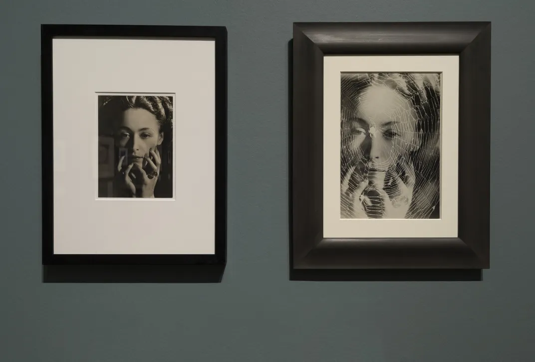 Installation view of "Dora Maar" at Tate Modern, 2019, featuring The Years Lie in Wait for You ​​​​​​​(1935)